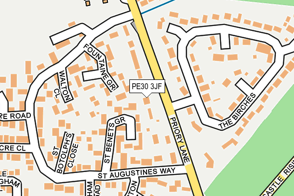 PE30 3JF map - OS OpenMap – Local (Ordnance Survey)
