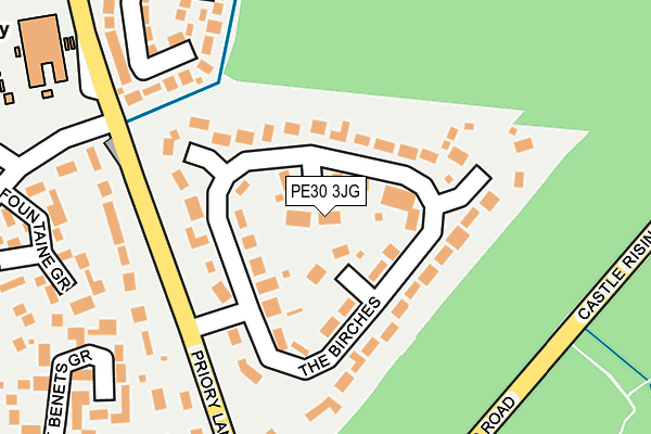 PE30 3JG map - OS OpenMap – Local (Ordnance Survey)