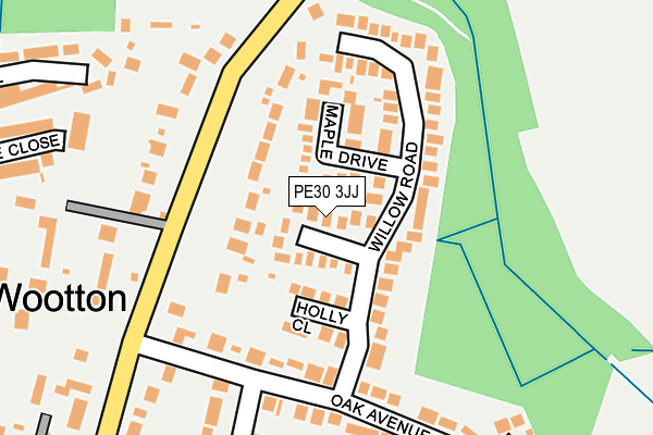 PE30 3JJ map - OS OpenMap – Local (Ordnance Survey)