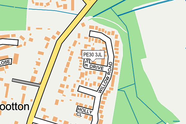 PE30 3JL map - OS OpenMap – Local (Ordnance Survey)