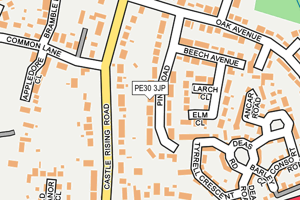 PE30 3JP map - OS OpenMap – Local (Ordnance Survey)
