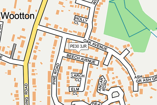 PE30 3JR map - OS OpenMap – Local (Ordnance Survey)