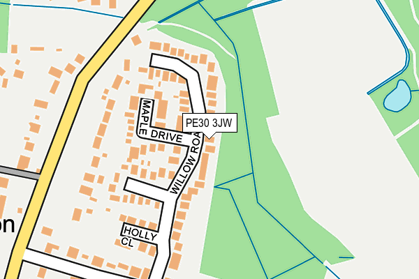 PE30 3JW map - OS OpenMap – Local (Ordnance Survey)