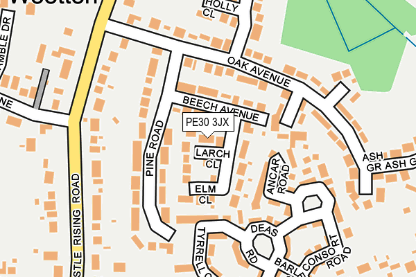 PE30 3JX map - OS OpenMap – Local (Ordnance Survey)