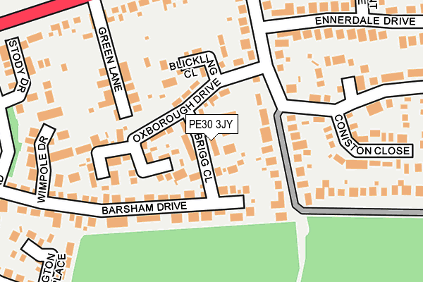 PE30 3JY map - OS OpenMap – Local (Ordnance Survey)
