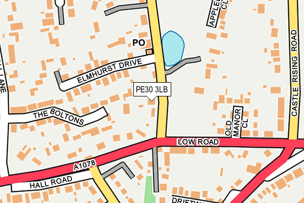 PE30 3LB map - OS OpenMap – Local (Ordnance Survey)