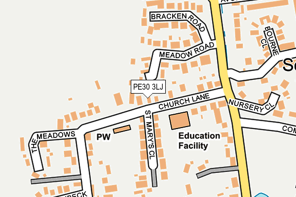 PE30 3LJ map - OS OpenMap – Local (Ordnance Survey)