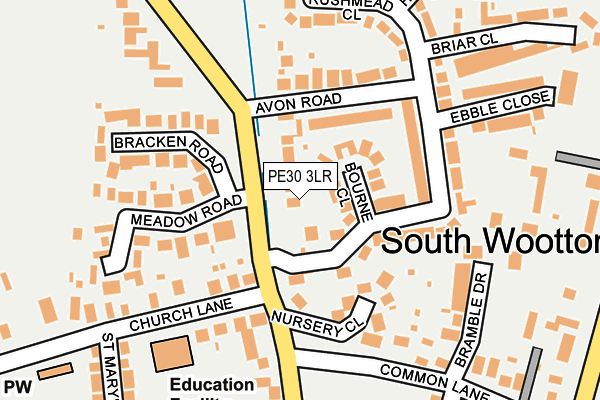 PE30 3LR map - OS OpenMap – Local (Ordnance Survey)