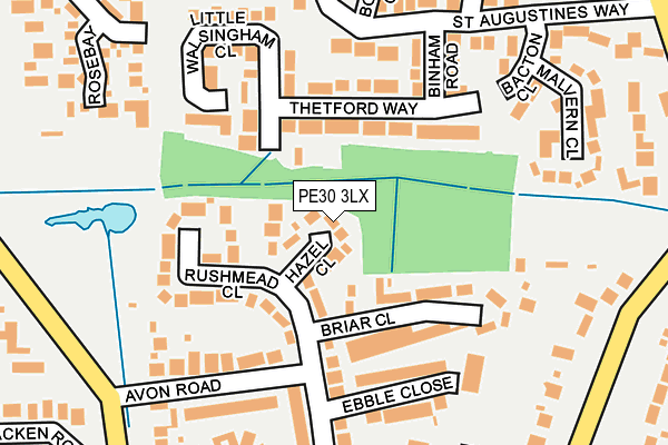 PE30 3LX map - OS OpenMap – Local (Ordnance Survey)