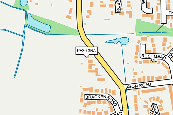 PE30 3NA map - OS OpenMap – Local (Ordnance Survey)