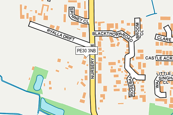 PE30 3NB map - OS OpenMap – Local (Ordnance Survey)