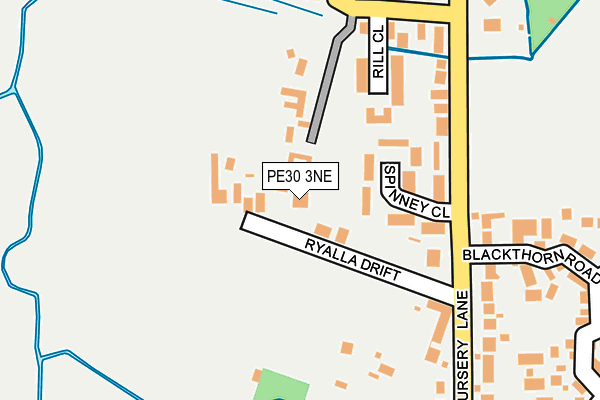 PE30 3NE map - OS OpenMap – Local (Ordnance Survey)