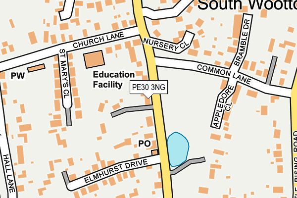 PE30 3NG map - OS OpenMap – Local (Ordnance Survey)