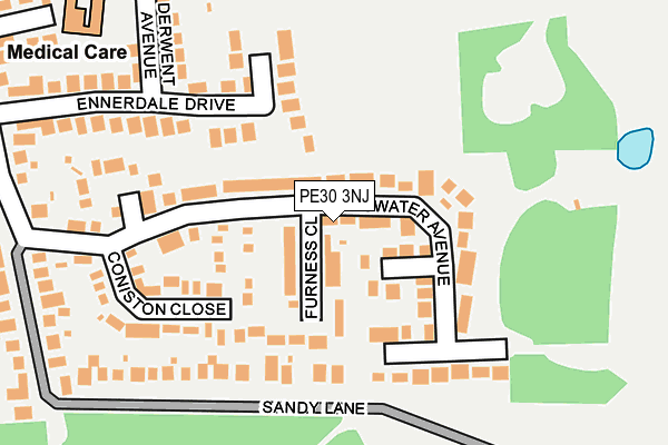 PE30 3NJ map - OS OpenMap – Local (Ordnance Survey)