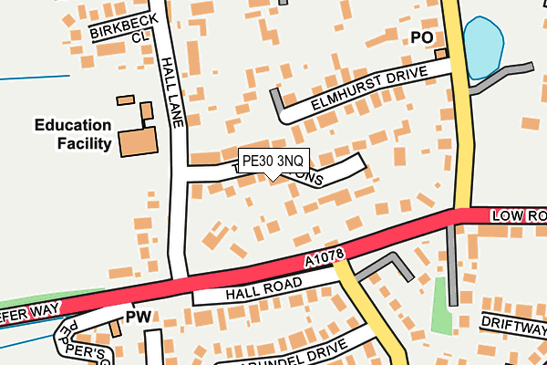 PE30 3NQ map - OS OpenMap – Local (Ordnance Survey)