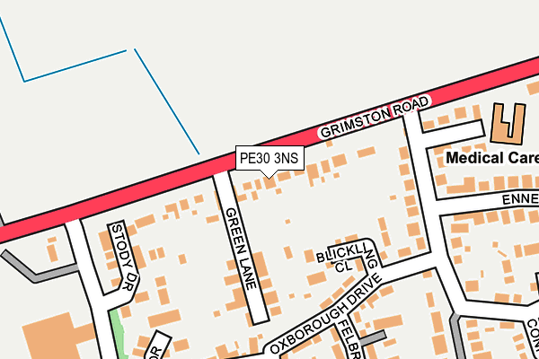 PE30 3NS map - OS OpenMap – Local (Ordnance Survey)
