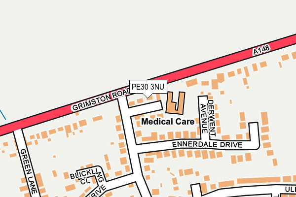 PE30 3NU map - OS OpenMap – Local (Ordnance Survey)