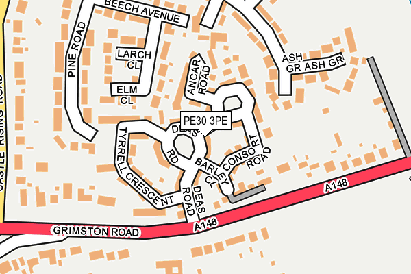 PE30 3PE map - OS OpenMap – Local (Ordnance Survey)