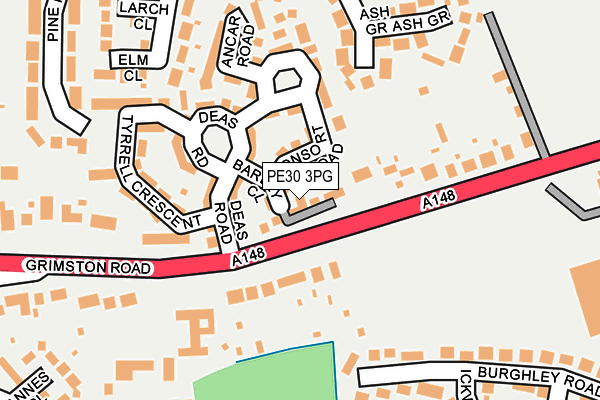 PE30 3PG map - OS OpenMap – Local (Ordnance Survey)