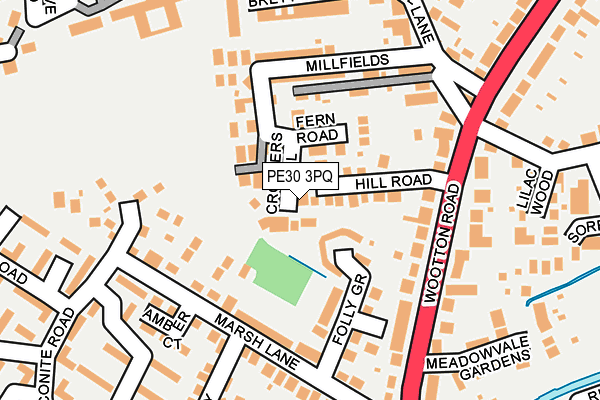 PE30 3PQ map - OS OpenMap – Local (Ordnance Survey)