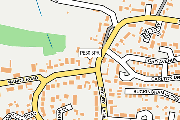 PE30 3PR map - OS OpenMap – Local (Ordnance Survey)