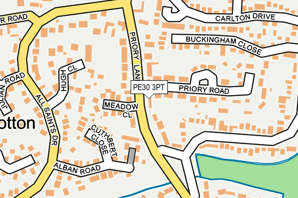 PE30 3PT map - OS OpenMap – Local (Ordnance Survey)
