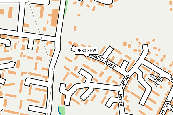 PE30 3PW map - OS OpenMap – Local (Ordnance Survey)