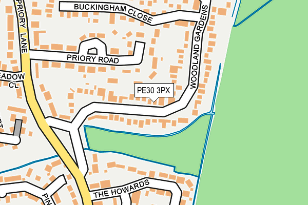 PE30 3PX map - OS OpenMap – Local (Ordnance Survey)