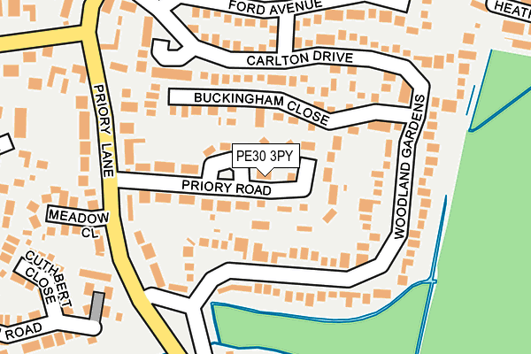 PE30 3PY map - OS OpenMap – Local (Ordnance Survey)