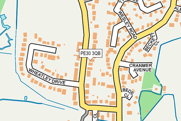PE30 3QB map - OS OpenMap – Local (Ordnance Survey)