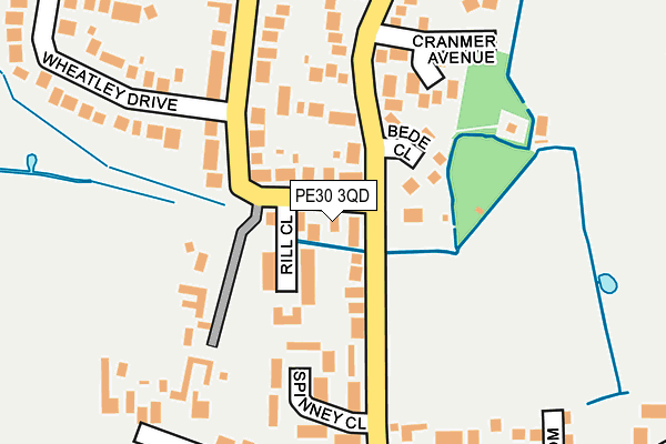 PE30 3QD map - OS OpenMap – Local (Ordnance Survey)