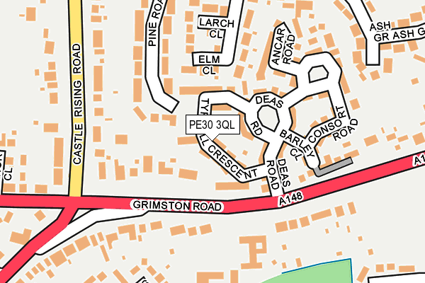 PE30 3QL map - OS OpenMap – Local (Ordnance Survey)