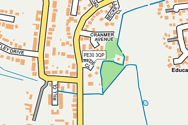 PE30 3QP map - OS OpenMap – Local (Ordnance Survey)
