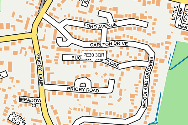 PE30 3QR map - OS OpenMap – Local (Ordnance Survey)