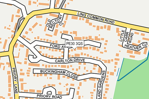 PE30 3QS map - OS OpenMap – Local (Ordnance Survey)