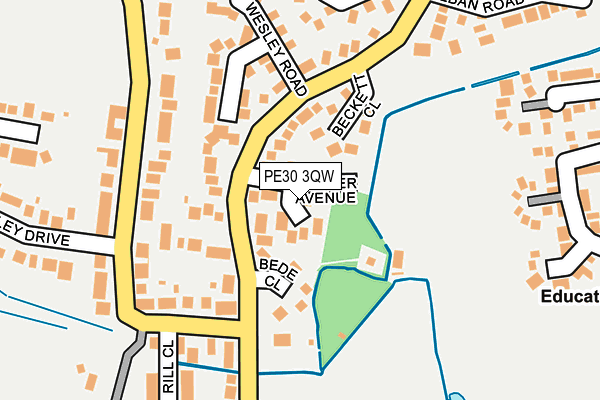 PE30 3QW map - OS OpenMap – Local (Ordnance Survey)