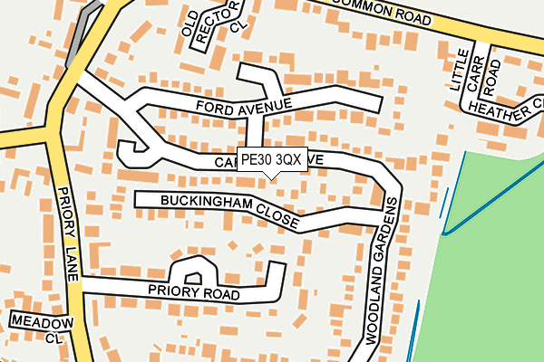 PE30 3QX map - OS OpenMap – Local (Ordnance Survey)