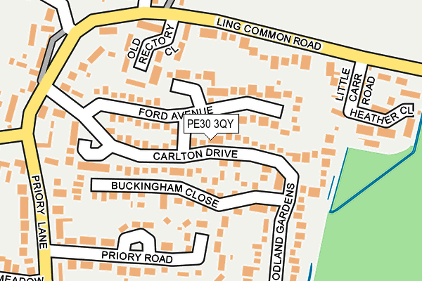 PE30 3QY map - OS OpenMap – Local (Ordnance Survey)