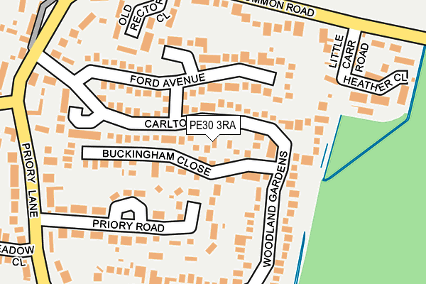 PE30 3RA map - OS OpenMap – Local (Ordnance Survey)