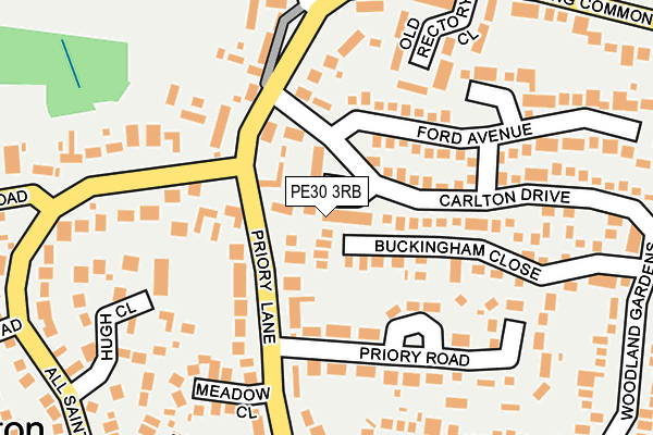 PE30 3RB map - OS OpenMap – Local (Ordnance Survey)