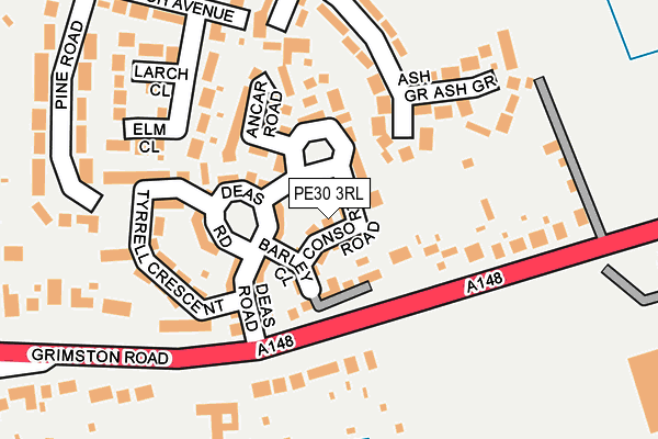 PE30 3RL map - OS OpenMap – Local (Ordnance Survey)