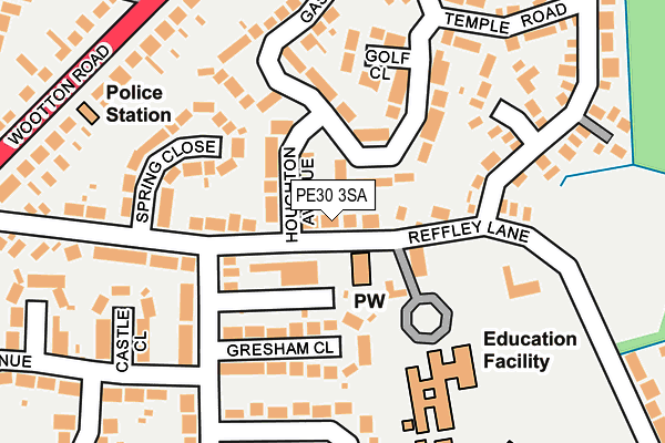 PE30 3SA map - OS OpenMap – Local (Ordnance Survey)