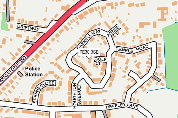 PE30 3SE map - OS OpenMap – Local (Ordnance Survey)