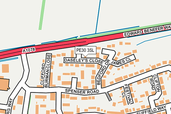 PE30 3SL map - OS OpenMap – Local (Ordnance Survey)