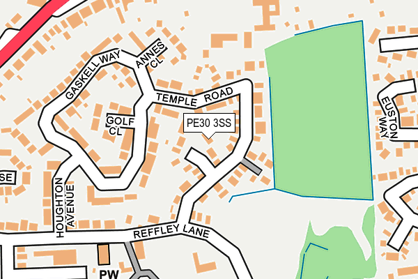 PE30 3SS map - OS OpenMap – Local (Ordnance Survey)