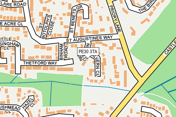 PE30 3TA map - OS OpenMap – Local (Ordnance Survey)