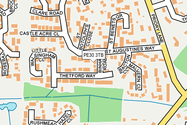 PE30 3TB map - OS OpenMap – Local (Ordnance Survey)