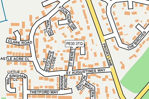 PE30 3TQ map - OS OpenMap – Local (Ordnance Survey)