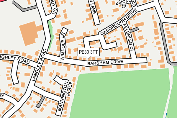 PE30 3TT map - OS OpenMap – Local (Ordnance Survey)