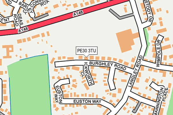 PE30 3TU map - OS OpenMap – Local (Ordnance Survey)